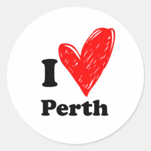 I Love Perth Classic Round Sticker
