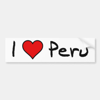 I love Peru Bumpersticker Bumper Sticker