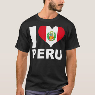 I Love Peru Heart Flag Peru T-Shirt