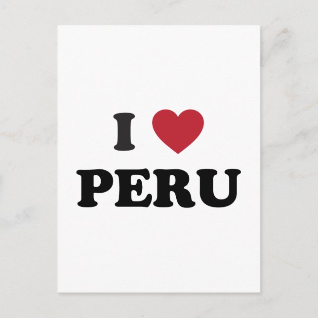 I Love Peru Postcard (Front)