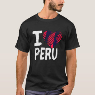 I Love Peru T Shirt South America Vacation Souveni