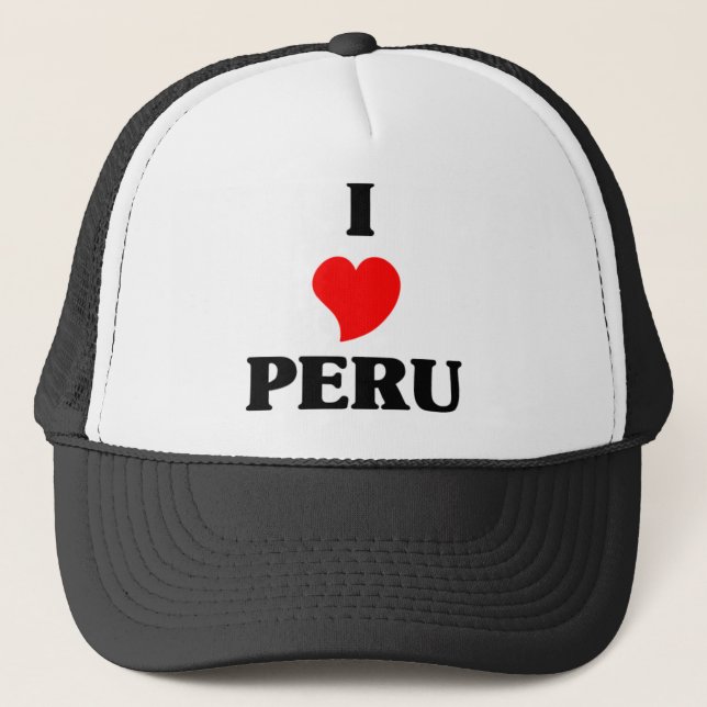I Love Peru Trucker Hat (Front)
