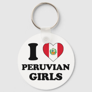 I love Peruvian girls Key Ring