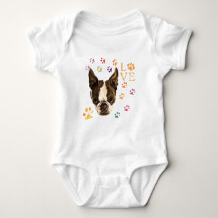 I Love Pet Dog Baby Bodysuit
