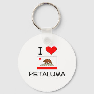 I Love PETALUMA California Key Ring