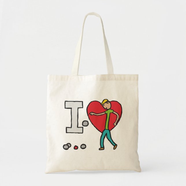 I Love Petanque Tote Bag (Front)