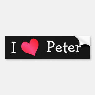 I Love Peter Bumper Sticker