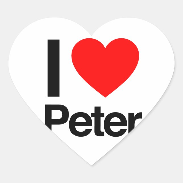 i love peter heart sticker (Front)