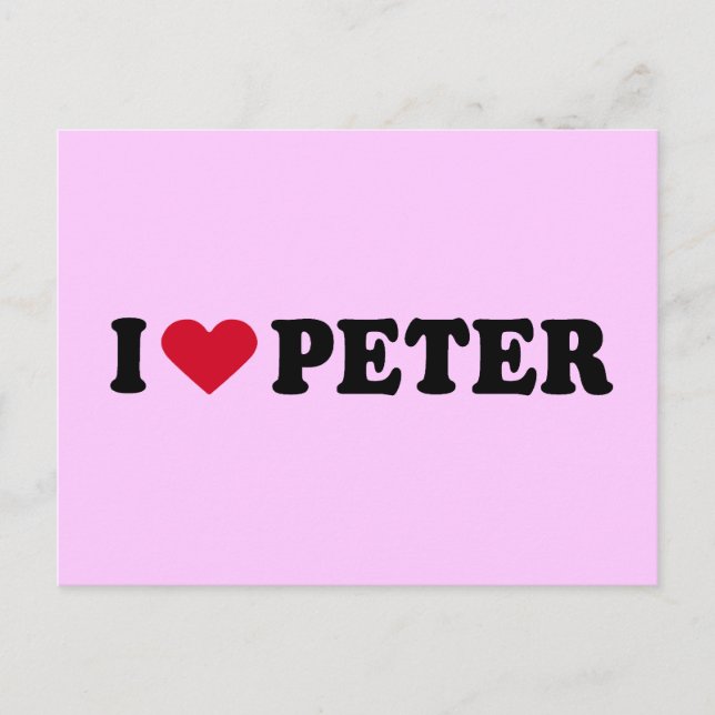 I LOVE PETER POSTCARD (Front)