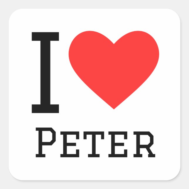 I love peter square sticker (Front)