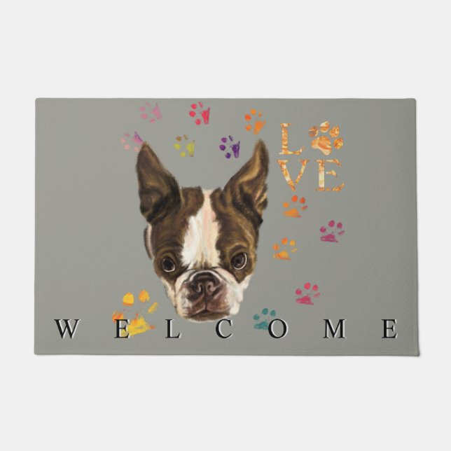 I Love Pets Doormat Puppy - Welcome (Front)