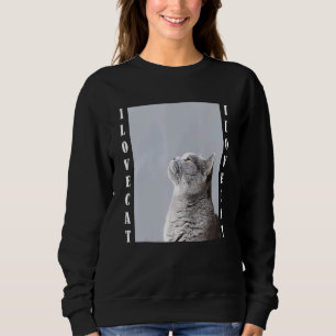 I Love Pets I Love Cat For Men Women Children Blac Sweatshirt