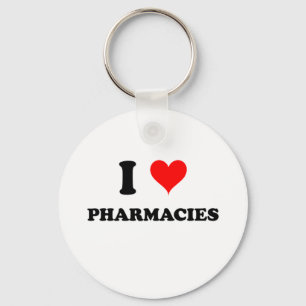 I Love Pharmacies Key Ring