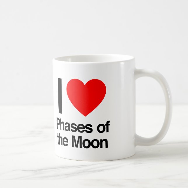 i love phases of the moon coffee mug (Right)