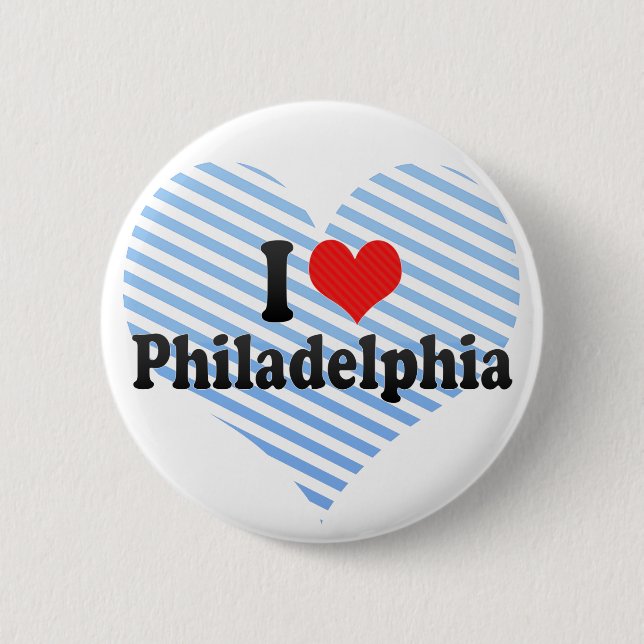 I Love Philadelphia 6 Cm Round Badge (Front)