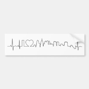 I love Philadelphia in an extraordinary ecg style Bumper Sticker