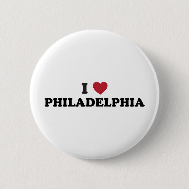 I Love Philadelphia Pennsylvania 6 Cm Round Badge (Front)