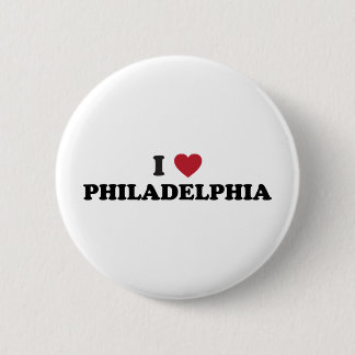I Love Philadelphia Pennsylvania 6 Cm Round Badge