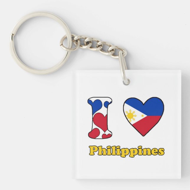 I love Philippines Key Ring (Front)