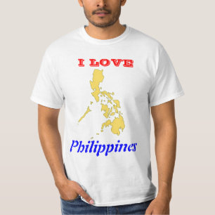 I Love Philippines with Map T-Shirt
