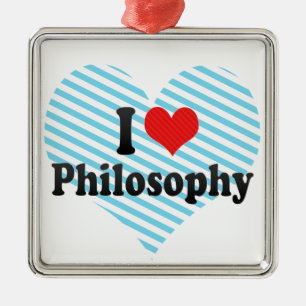 I Love Philosophy Metal Ornament