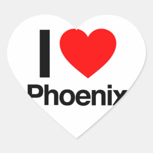 i love phoenix heart sticker