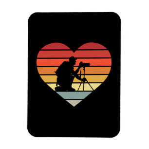 I Love Photographing Vintage Heart Magnet