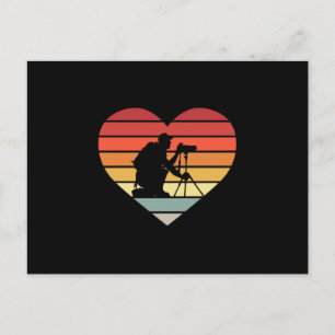 I Love Photographing Vintage Heart Postcard
