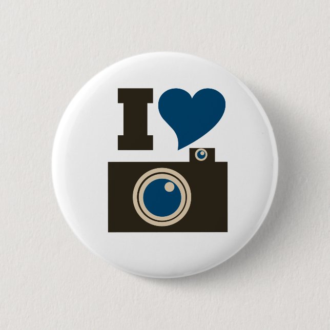 I Love Photography for Women 6 Cm Round Badge (Front)