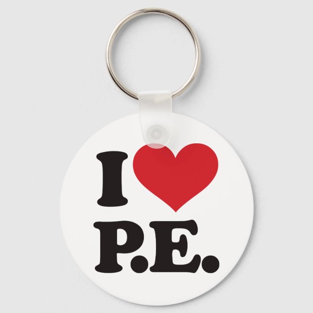 I Love Physical Education! Key Ring (Front)