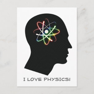 I LOVE PHYSICS Geek Postcard