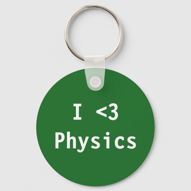 I Love Physics Key Ring (Front)