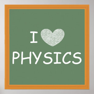 I Love Physics Poster