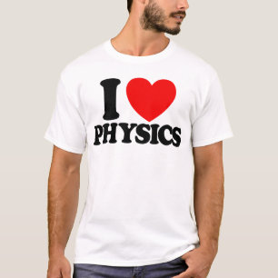 I Love Physics Red Heart Funny Physics T-Shirt