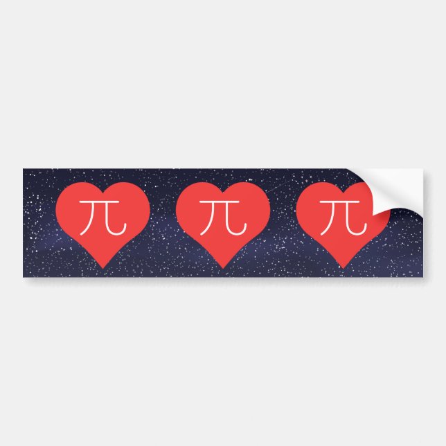 I Love Pi Day Bumper Sticker (Front)
