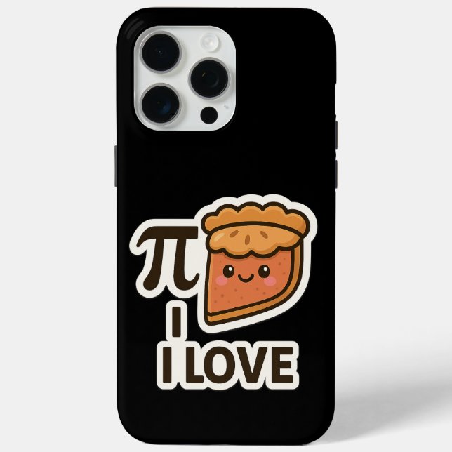 I Love Pi Sticker – Cute Math & Pie Pun Design  Case-Mate iPhone Case (Back)
