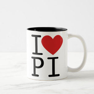 I LOVE PI Two-Tone COFFEE MUG