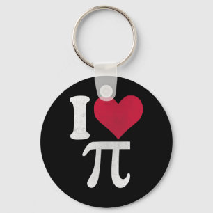 I Love Pi Vintage Retro Infinity Math Pi Day Heart Key Ring