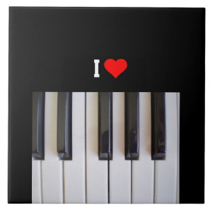 I Love Piano Ceramic Tile