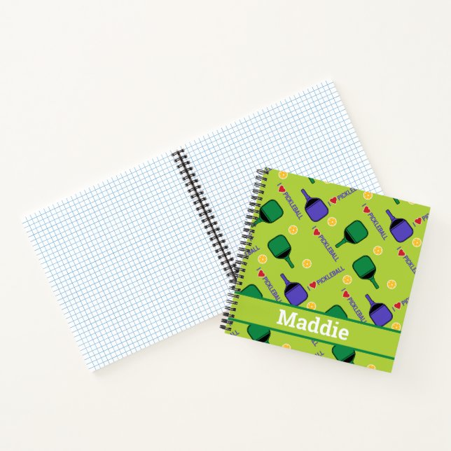 I love Pickleball green Notebook (Inside)