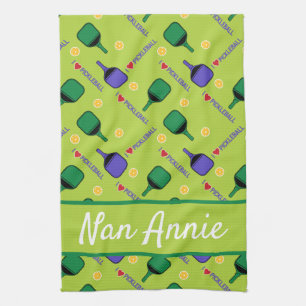 I love Pickleball green Tea Towel