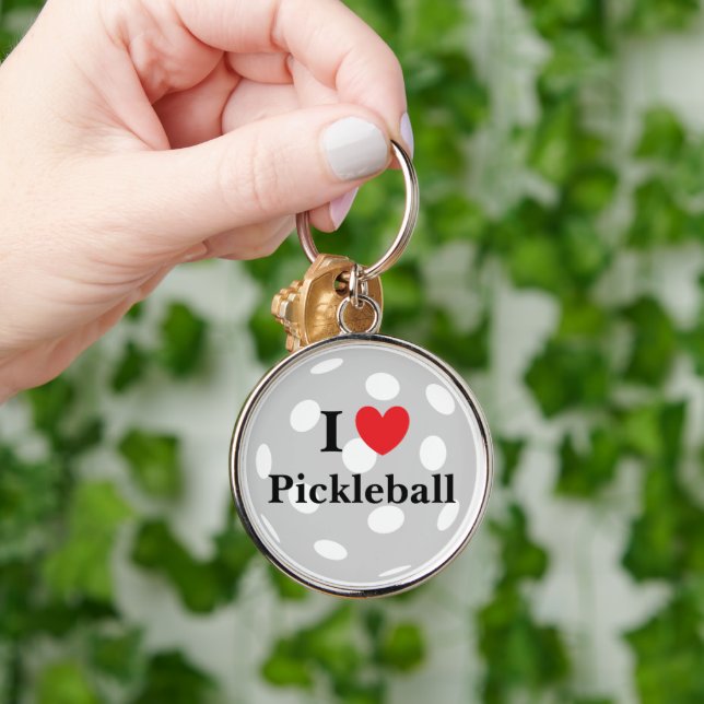 "I Love Pickleball" Key Ring (Hand)