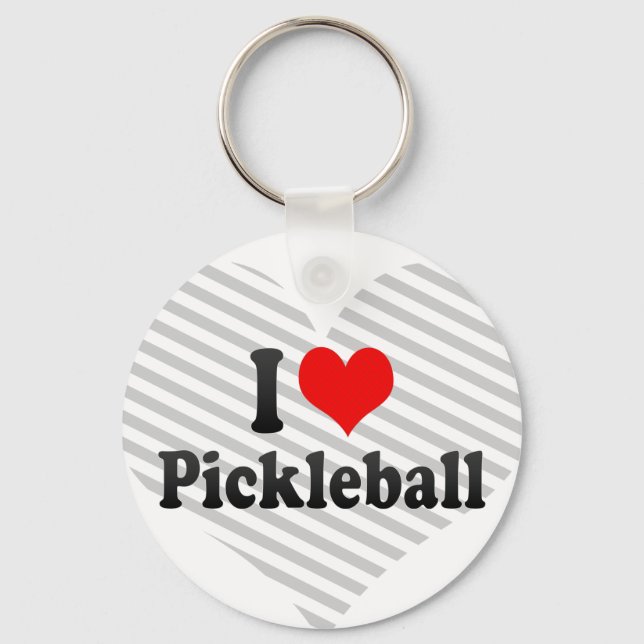 I love Pickleball Key Ring (Front)