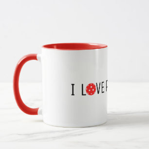 I Love Pickleball  Mug
