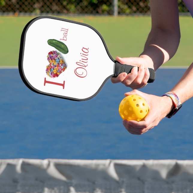 I Love Pickleball Personalised Pickleball Paddle (Insitu)