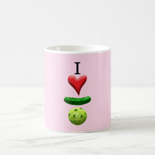 I Love Pickleball - Pink - Coffee Mug