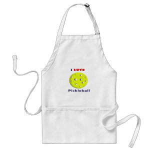 i love pickleball red text pickleball graphic.png standard apron