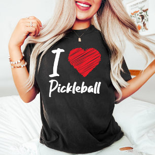 I Love Pickleball   Retirement Pickleball Black T-Shirt