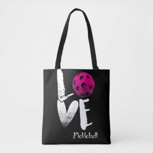 I Love Pickleball T-Shirt Funny Pickle Ball Tote Bag