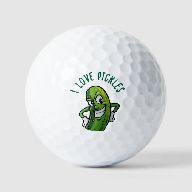 I Love Pickles Golf Balls (Front)